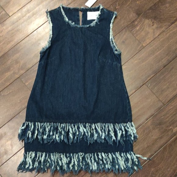 n/nicholas Denim Frayed Hem Tunic With Fringe NEW WITH TAGS SIZE 0 - Picture 9 of 9